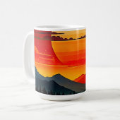 Minimalistische BOHO-reiziger Koffiemok (Voorkant links)