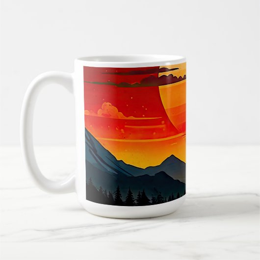 Minimalistische BOHO-reiziger Koffiemok (Links)