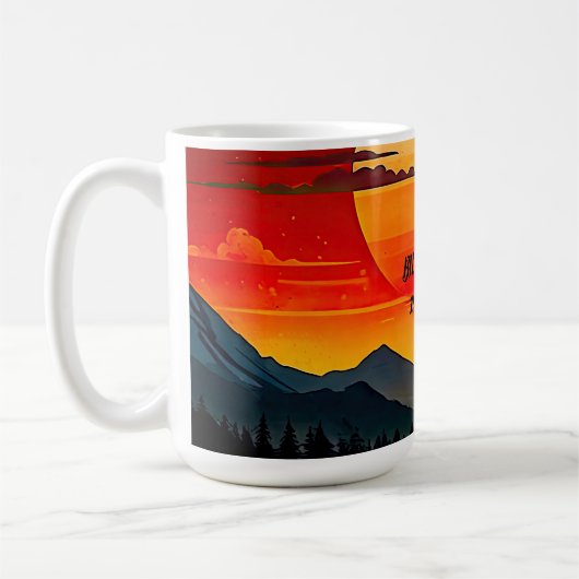 Minimalistische BOHO-reiziger Koffiemok (Links)