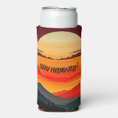 Minimalistische BOHO-reiziger Seltzer Blikjeskoeler (Seltzer Voorkant)