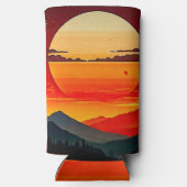 Minimalistische BOHO-reiziger Seltzer Blikjeskoeler (Achterkant)