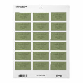 Minimalistische Boho retouradres Etiket (Full Sheet)
