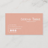 Minimalistische Boho roze – Elegant & Esthetisch C Visitekaartje (Achterkant)