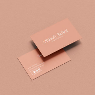 Minimalistische Boho roze – Elegant & Esthetisch C Visitekaartje