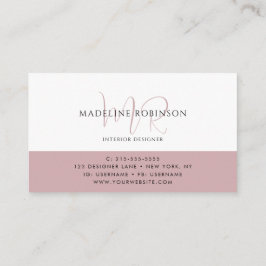 Minimalistische Boho Roze Modern Visitekaartje
