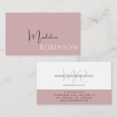 Minimalistische Boho Roze Modern Visitekaartje (Voorkant / Achterkant)