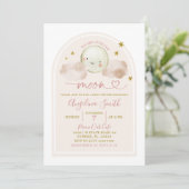 Minimalistische Boho roze over het Baby shower van Kaart (Staand voorkant)
