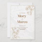Minimalistische Boho Rustieke pampagras Save The D Date (Voorkant)