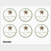 Minimalistische Boho Rustieke Vakantie Envelope Ze Ronde Sticker (Vel)
