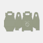 Minimalistische Boho Sage Green bruiloft Bedankdoosjes (Uitgevouwen)