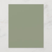 Minimalistische Boho Sage Green bruiloft Save the Flyer (Achterkant)