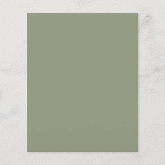 Minimalistische Boho Sage Green bruiloft Save the Flyer (Achterkant)