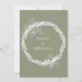 Minimalistische Boho Sage Green repetitie diner Kaart (Achterkant)