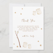 Minimalistische Boho S'more Fun Stars Baby shower Bedankkaart (Voorkant)