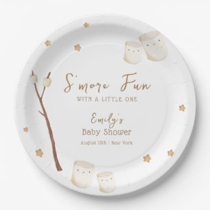 Minimalistische Boho S'more Fun Stars Baby shower Papieren Bordje