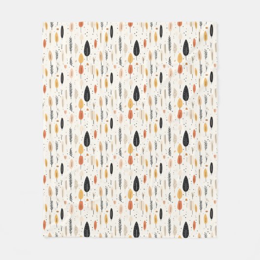 Minimalistische Boho stijl fleece deken (Voorkant)