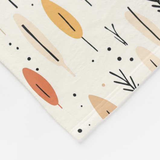 Minimalistische Boho stijl fleece deken (Hoek)