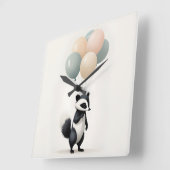 Minimalistische Boho stinkballonnen kwekerij Kinde Vierkante Klok (Hoek)