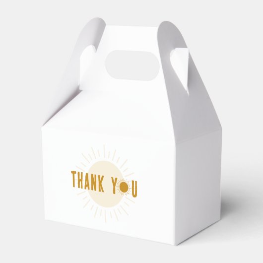 Minimalistische Boho Sunshine Baby shower Favor Bo Bedankdoosjes (Voorkant Zijde)