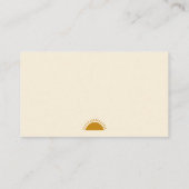 Minimalistische Boho Sunshine Baby shower Luier Ra Informatiekaartje (Achterkant)