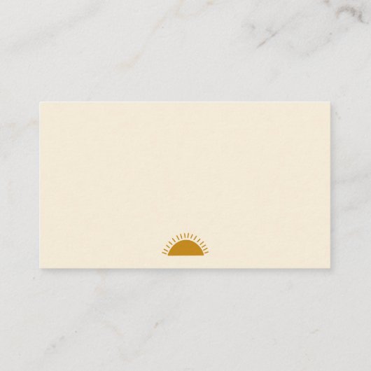 Minimalistische Boho Sunshine Baby shower Luier Ra Informatiekaartje (Achterkant)