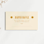 Minimalistische Boho Sunshine Baby shower Luier Ra Informatiekaartje