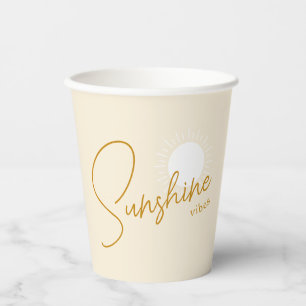 Minimalistische Boho Sunshine Baby shower papieren Bekers