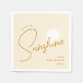 Minimalistische Boho Sunshine Baby shower servette Servet (Voorkant)