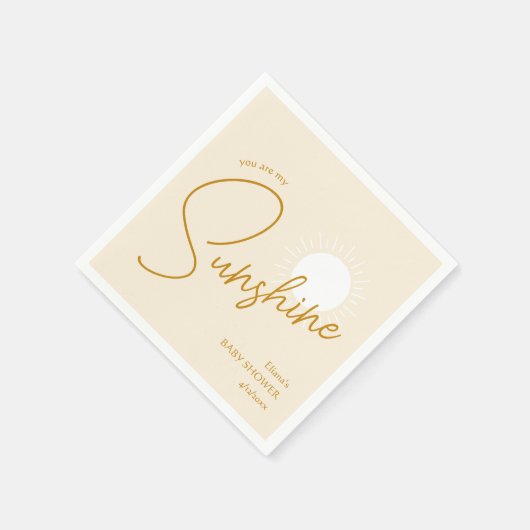 Minimalistische Boho Sunshine Baby shower servette Servet (Hoek)