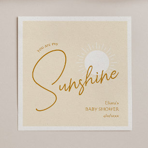 Minimalistische Boho Sunshine Baby shower servette Servet