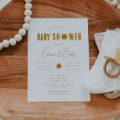 Minimalistische Boho Sunshine Baby shower uitnodig Kaart