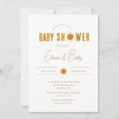 Minimalistische Boho Sunshine Baby shower uitnodig Kaart (Voorkant)