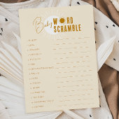 Minimalistische Boho Sunshine Baby Word Scramble K Kaart
