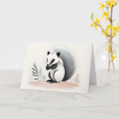 Minimalistische Boho Sweet Skunk in de Bossen Blan Kaart (Gele Bloem)