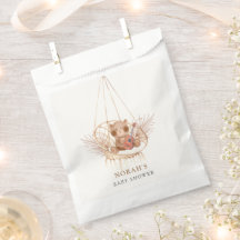 Minimalistische Boho Teddydbeer Pampas Babyfeest