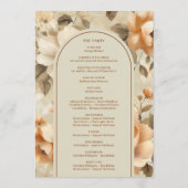 Minimalistische Boho Terra Cotta Beige Salie Bruil Programmakaart (Achterkant)