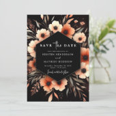 Minimalistische Boho Terracotta bruiloft Save The Date (Staand voorkant)