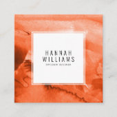 Minimalistische Boho Terracotta Unieke QR-code Mod Vierkante Visitekaartje (Voorkant)
