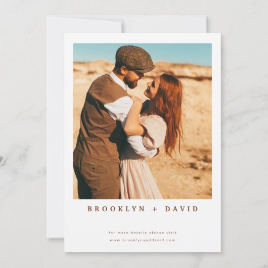 Minimalistische Boho Terracotta Westerne Woestijnb Kaart (Achterkant)