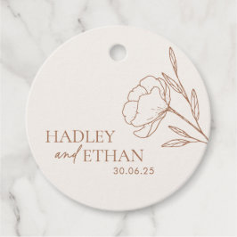 Minimalistische Boho Trouwcadeautag Bedankje Tag Bedankjes Labels