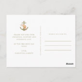 Minimalistische Boho trouwfoto dank u Briefkaart (Achterkant)