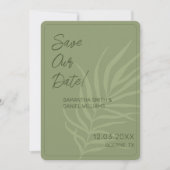 Minimalistische Boho Trouwfoto Kaart (Voorkant)