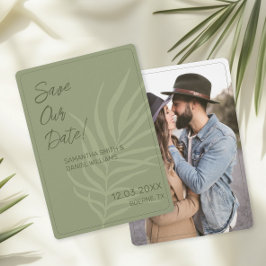 Minimalistische Boho Trouwfoto Kaart