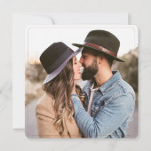 Minimalistische Boho Trouwfoto Save The Date (Achterkant)