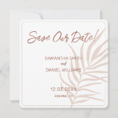 Minimalistische Boho Trouwfoto Save The Date (Voorkant)