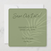 Minimalistische Boho trouwfoto Save The Date (Voorkant)