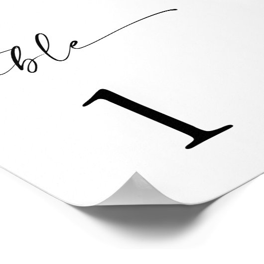 Minimalistische Boho trouwtafel nummers, 4x6" Poster (Hoek)