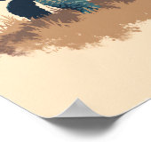 Minimalistische Boho Turtle Wall Art Poster (Hoek)