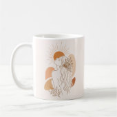 Minimalistische Boho Vrouw Kunst Mok (Links)