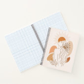 Minimalistische Boho Vrouw Kunst Notitieboek (Binnen)